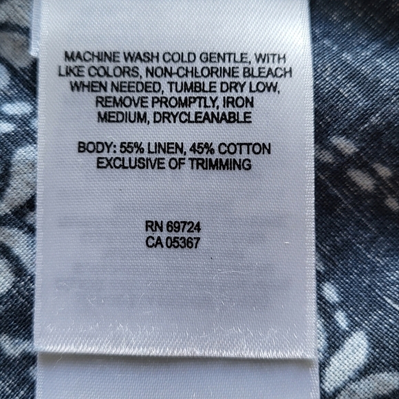 Columbia Floral Pattern Linen Blend Skirt Size M - Picture 4 of 8